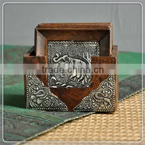 Handmade Natural Wood Cup Mat Customized Design thumbnail-1