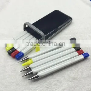 High Quality Promotional 5 in 1 Gift Pen Set With Pen Pencil Highlighter thumbnail-1