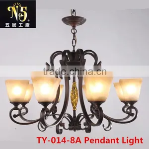 American Style Classic Iron Art Wall/Pendant Light With Pattered Lampshade For Home/Hotel/Coffee House Decoration thumbnail-1