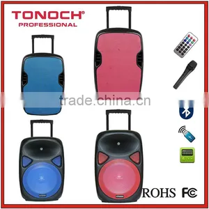 15" Bettery Speaker With MP3/USB/SD/BLUETOOTH/REMOTE CONTROL/TROLLEY/WHEELS thumbnail-5