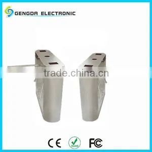 304 Stainless Steel Low Noise Semi-automatic Bridge Type Tripod Turnstile With Side and Base Board Library Security Gate thumbnail-2