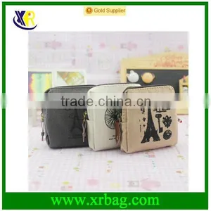 Small Canvas Portable Linen Money Coins Case Makeup Zipper Bag Pouch thumbnail-1