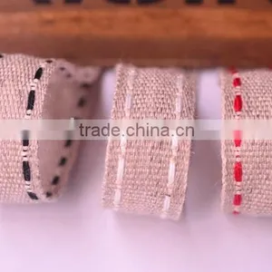 Natural Satin Christmas Ribbons Polyester Linen Ribbon thumbnail-6