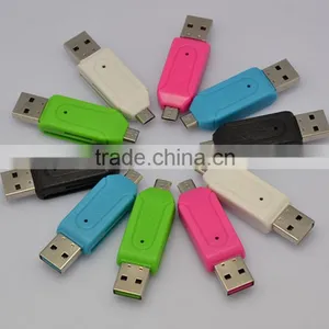 Factory Price High Speed USB 2.0 Card Reader TF T-Flash Memory Mobile Universal Micro USB OTG Card Reader for Phone PC Tablets, thumbnail-2