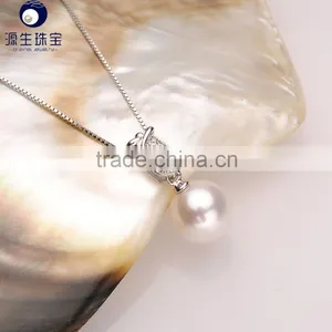 Wholesale Bridal Real Freshwater Pearl Necklace Pendant thumbnail-4