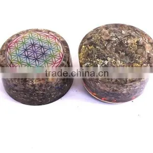 Blue Aventurine Chakra Flower Of Life Orgonite Energy Tower Buster thumbnail-3