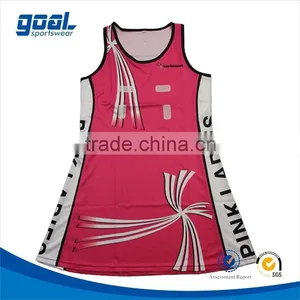 2015 Sublilmation Girls Sports Soft Netball Uniform for School thumbnail-1