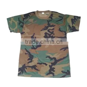 Military Woodland Camouflage Polyester t Shirt Quality Choice thumbnail-1