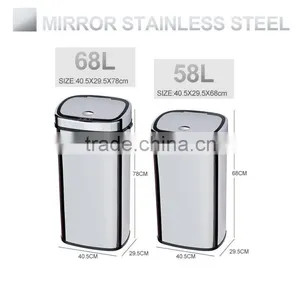 8 10 13 Gallon Infrared Touchless Dustbin Stainless Steel Waste Bin Electric Automatic Motion Garbage Can SD-007 thumbnail-2