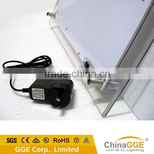 Slim Tabletop Light Box Crystal Glow Display Stand A3 Poster Frames Black LGP Lighting Sign thumbnail-6