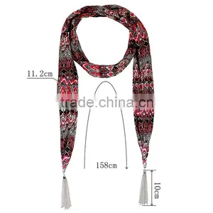 Fashion Women Lady Retro Bohemian Soft Frayed Scarf thumbnail-5