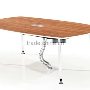 Round Wood Modern Design Office Meeting Table thumbnail-4