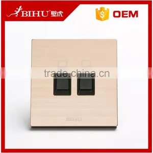 BIHU Brand Aluminium Brushed Computer Wall Socket Rj11 Outlet Plug thumbnail-2