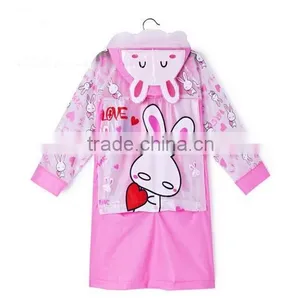 Carton Tiger Animal Squarepants Kids Raincoat Waterproof Hooded Jacket thumbnail-2