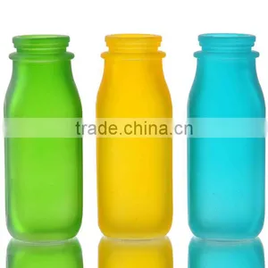 Square Frosted Colored Glass Vase For Home Decor thumbnail-1