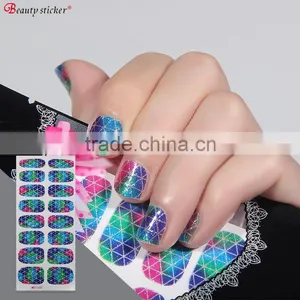 OEM ODM Bling Korean 16 Tips Glitter Nail Sticker thumbnail-1