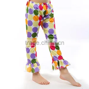 Wholesale Unique Design Boutique Baby Girl Colorful Print Kids Knit Cotton Kids Cotton Long Pants thumbnail-1