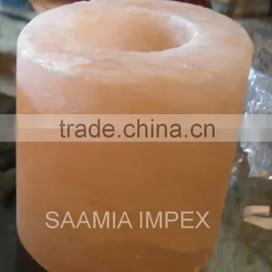 Himalayan Salt Candle Holder Cylinder thumbnail-2