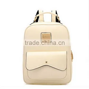 Women Girl Double Leather Shoulder Backpack Bag School Bag Satchel Bookbag thumbnail-2