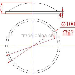100mm Diameter 90 Degree High Bay Light Optical Lens ,high Borosilicate Glass Lens thumbnail-5