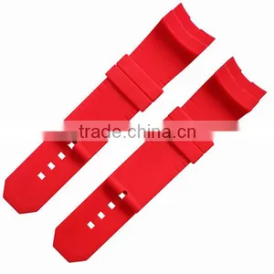24mm Silicone 2 Pieces Red Watch Band thumbnail-2