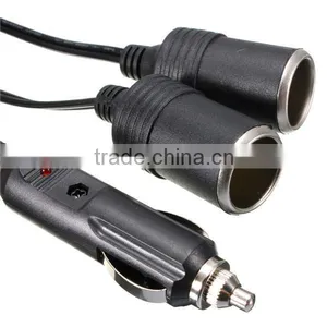12V Double Plug Cigarette Lighter Socket Extension Lead Adaptor Splitter thumbnail-2