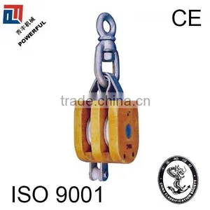 SWIVEL EYE /SWIVEL HOOK REGULAR WOOD PULLEY BLOCK thumbnail-4