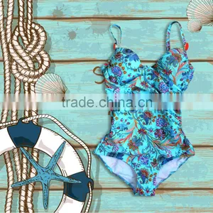 Balneaire in Stock Item Women Sexy Digital Print One Piece Swimwear thumbnail-1