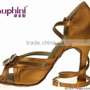 Suphini Satin Mesh Fitting Latin Ballroom Salsa Dance Shoes thumbnail-3
