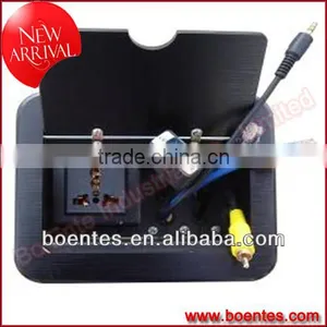 Tabletop Aluminum Cable Cubby With Audio Video Cables/ Desktop Cable thumbnail-1