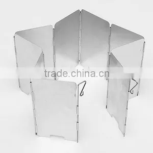 Foldable Aluminum Plates BBQ Stove Wind Shield / Plates Wind Screen / Aluminum Heat Shield thumbnail-3