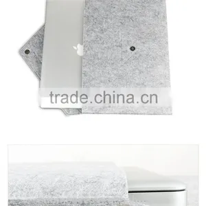 2015 BUBM Grey Pure Wool Felt Fabric Carrying 13 Inch Computer Notebook Case Bag thumbnail-3