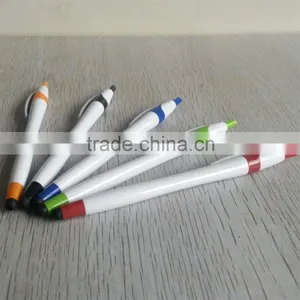 White Barrel Promotional Ballpen With Stylus Touch thumbnail-3