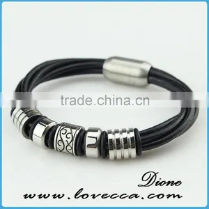 Customized Logo Bio Magnetic Bracelet Genuine,genuine Leather Bracelet thumbnail-6