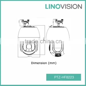 Vandal-proof 2MP 23x Ultra-low Light Smart IP PTZ Camera With 200m IR thumbnail-2
