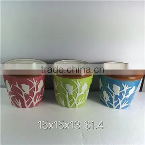 Different Color High Quality Small Ceramic Pots With Different Pattern Ceramic Plant Pot Pottery thumbnail-1