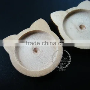 18mm Setting Size Natual Log Wood Cat Round Bezel Pendant Setting DIY Findings Supplies 1411133 thumbnail-3