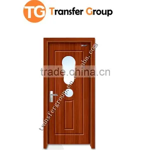 Well Design Tempered Glass Panel Pvc Door / Cheap Interior Pvc Door thumbnail-1