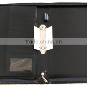 Expanding File Folder With Zipper / Leather Corporate Folder for Meeting / Eco Friendly Ring Binder File Folder thumbnail-1