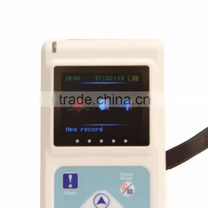 CE ISO 12 Channel 12 Lead Color LCD Display Mini Holter ECG With 24 Hours Recorder thumbnail-4