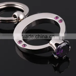 Promotional Ring Key Chains/Best Sell Metal Diamond Ring Key Rings thumbnail-1