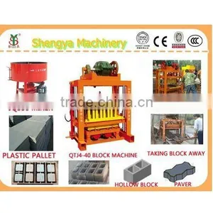 QTJ4-40 Vibration Motor Concrete Hollow,paver and Curb Stone Block Machine Video thumbnail-5