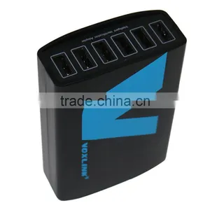 VOXLINK 5V 10A 50W 6-Port USB Car Charger Travel Intelligent Detect Charging Adapter thumbnail-5