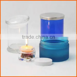 Wholesale Low Price Glass Candle Holder With Lid thumbnail-1