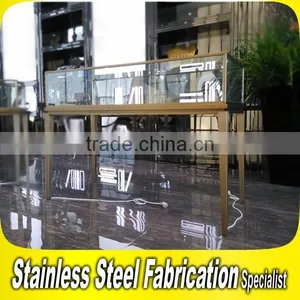 Bespoke Stainless Steel Glass Jewelry Display Showcase thumbnail-6