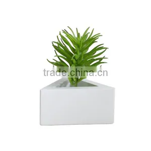 Triangle Shape Plain Concrete Interior Waterproof Bare Concrete Flower Pot thumbnail-5