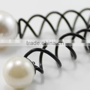 Personalized Hairpin Black Hair Stick Vintage Pearl Spiral Hairpin thumbnail-2