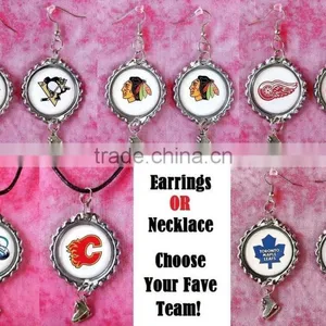European Nhl Team Earring, Metal Nhl Pendant thumbnail-1