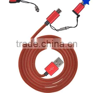 2 in 1 Cable 8 Pin Micro Usb for Mfi Charging Cable thumbnail-5