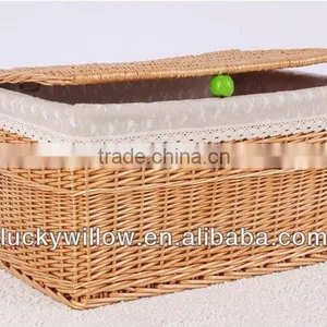 Large Wicker Laundry Basket With Handle Knitted Laundry Basket thumbnail-1